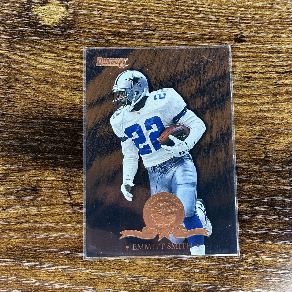 1996 Donruss Will to Win Emmitt Smith #1 3390/5000 Cowboys HOF